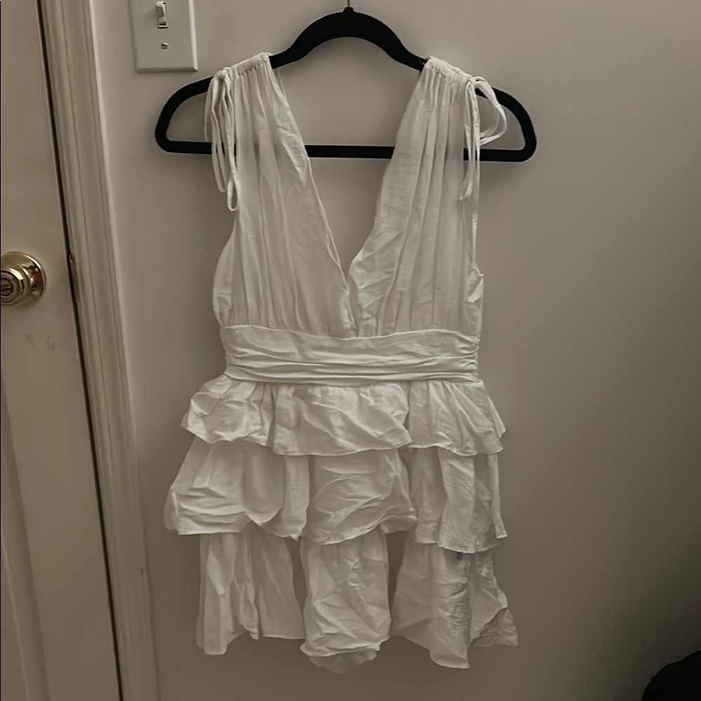 Mustard Seed White Ruffled Tiered Sundress